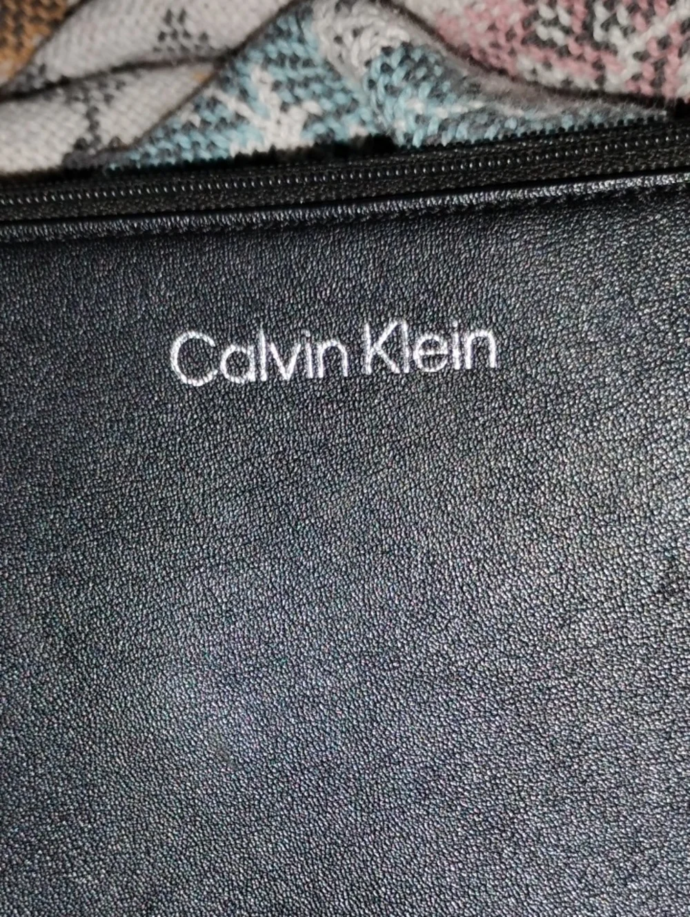 Calvin Klein Black Toiletry Pouch with Silver Logo